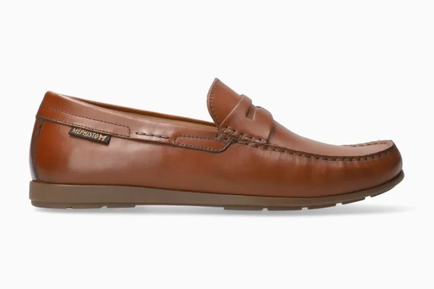 SCHOENEN ZONDER VETERS | Mocassins*Mephisto ALYON COGNAC