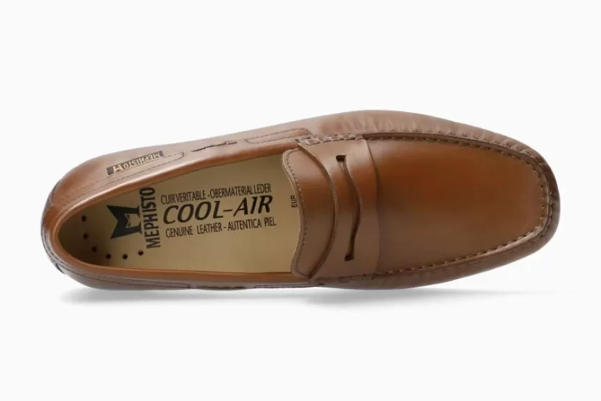 SCHOENEN ZONDER VETERS | Mocassins*Mephisto ALYON COGNAC