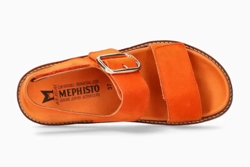 Sandalen met plateauzool | SandaleN*Mephisto BELONA WARM ORANJE