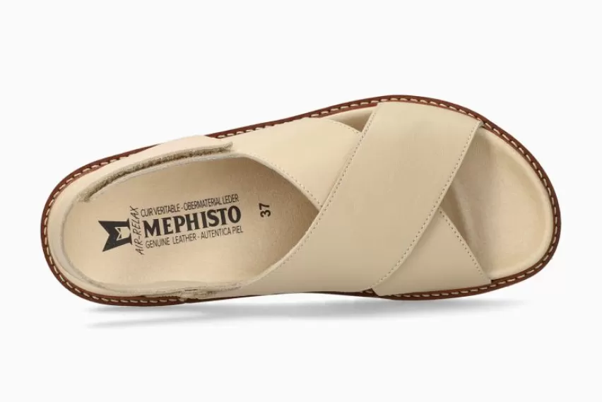 Sandalen met plateauzool | SandaleN*Mephisto BLANCHE LICHT ZAND