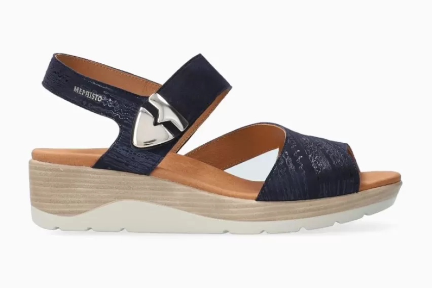 Sandalen met sleehak | Sandalen met hak*Mephisto CACILIA INDIGO