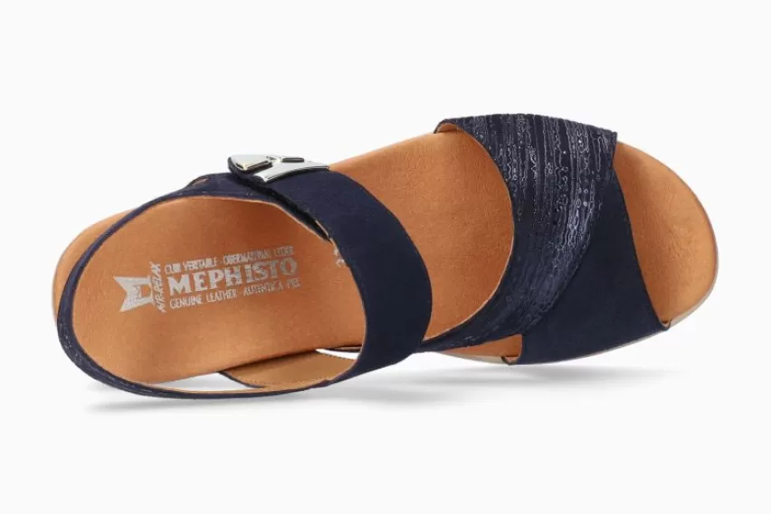 Sandalen met sleehak | Sandalen met hak*Mephisto CACILIA INDIGO