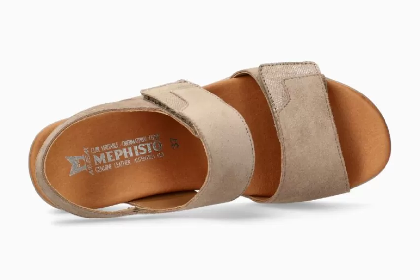 Sandalen met sleehak | Sandalen met plateauzool*Mephisto CALIE LICHT TAUPE