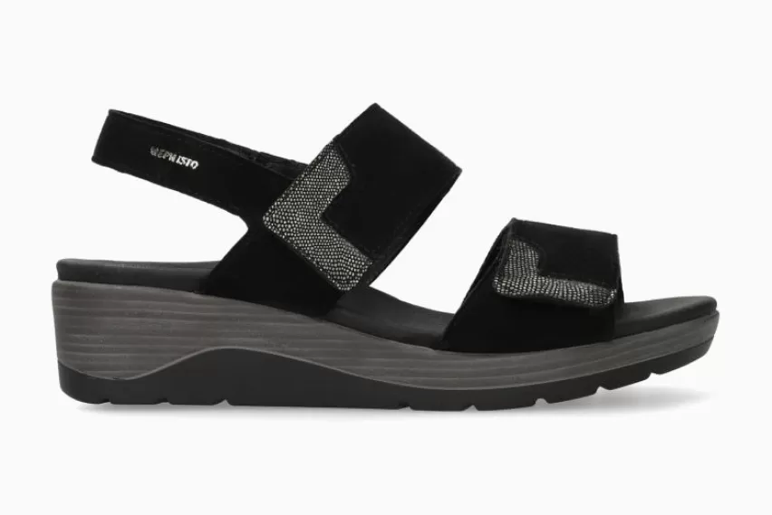 Sandalen met plateauzool | Sandalen met sleehak*Mephisto CALIE ZWART