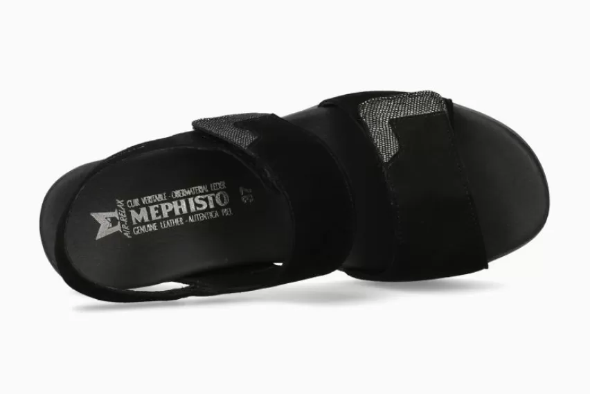 Sandalen met plateauzool | Sandalen met sleehak*Mephisto CALIE ZWART