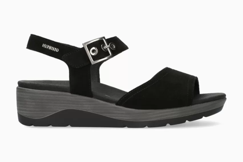 Sandalen met sleehak | Sandalen met plateauzool*Mephisto CAROLYNE ZWART