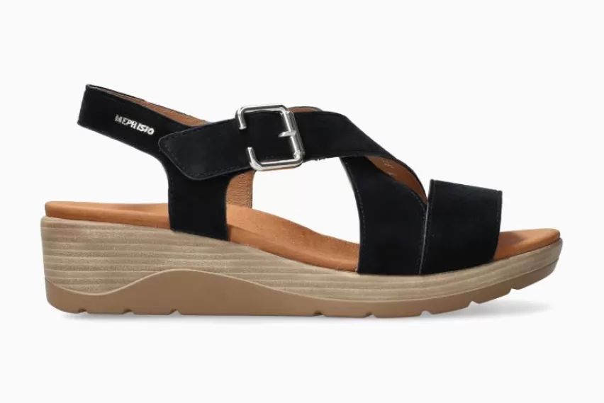 Sandalen met sleehak | Sandalen met plateauzool*Mephisto CLAUDINE MARINE