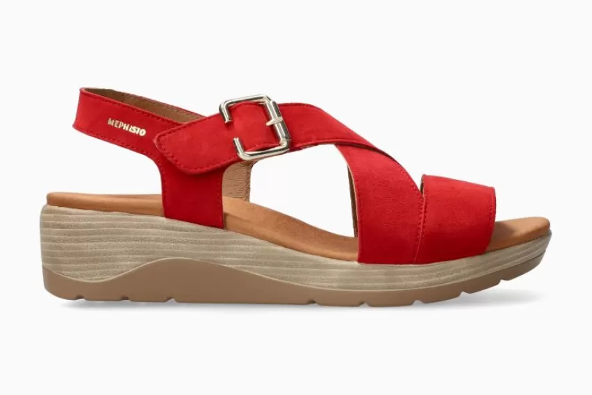 Sandalen met sleehak | Sandalen met plateauzool*Mephisto CLAUDINE SCHARLAKEN