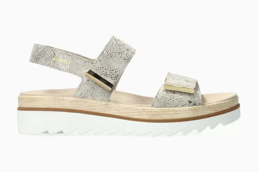 Sandalen met plateauzool | Gouden Sandalen*Mephisto DOMINICA PLATINUM