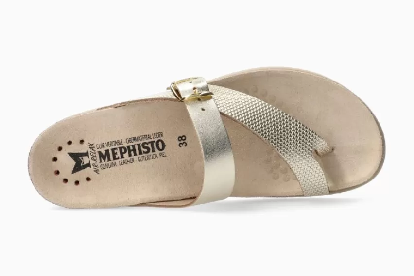 Gouden Sandalen | Platte sandalen*Mephisto HELEN MIX GOUD