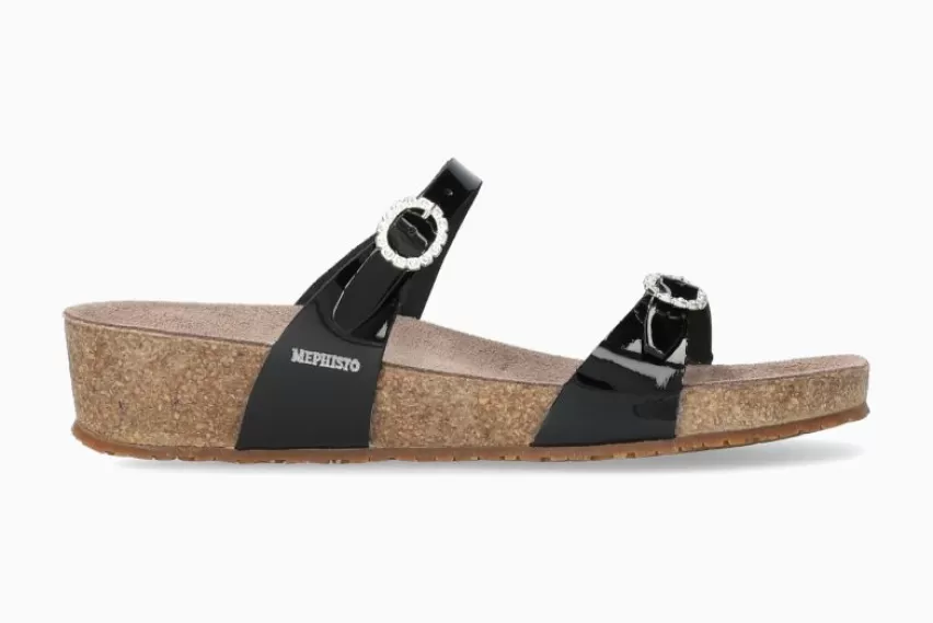 Sandalen met sleehak | muiltjes & clogs*Mephisto IDELYA ZWART