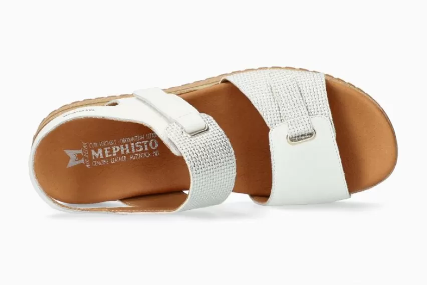 Sandalen met sleehak | Sandalen met plateauzool*Mephisto JADE WIT