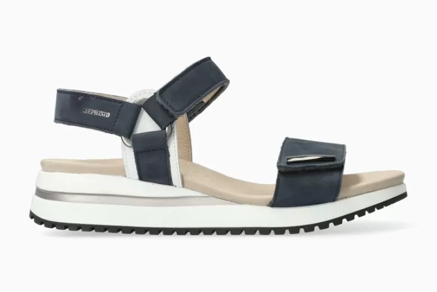 Sandalen met sleehak | Sandalen met plateauzool*Mephisto JEANIE JEANSBLAUW