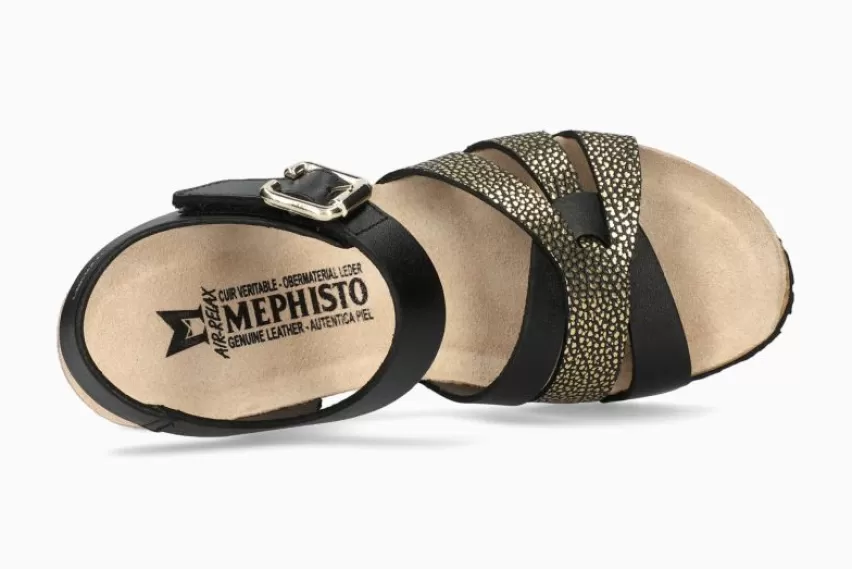 Sandalen met sleehak | Sandalen met hak*Mephisto LESLEY ZWART