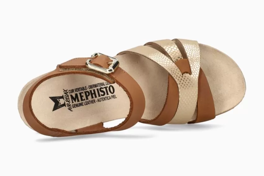 Sandalen met sleehak | Sandalen met hak*Mephisto LESLEY CAMEL