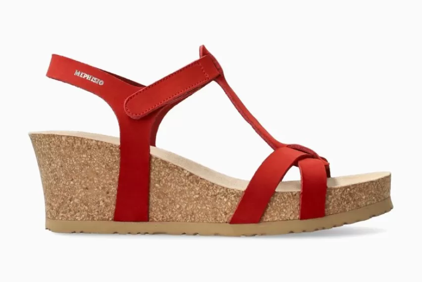 Sandalen met sleehak | Sandalen met hak*Mephisto LIVIANE SCHARLAKEN