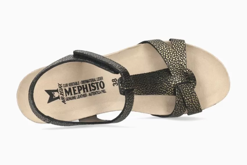 Gouden Sandalen | Sandalen met hak*Mephisto LIVIANE GOUD