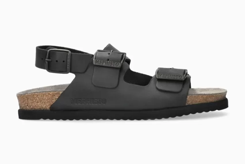 Kurk Voetbed Sandalen*Mephisto NARDO ZWART