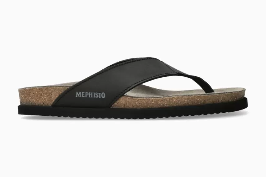 Kurk Voetbed Sandalen*Mephisto NATALIO ZWART