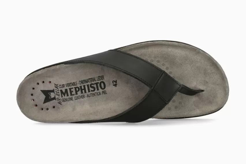 Kurk Voetbed Sandalen*Mephisto NATALIO ZWART