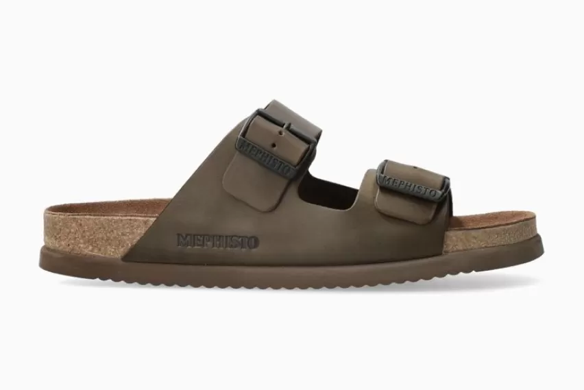 MUILTJES & CLOGS | Kurk Voetbed Sandalen*Mephisto NERIO KAKI