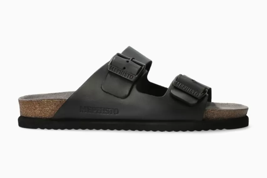 MUILTJES & CLOGS | Kurk Voetbed Sandalen*Mephisto NERIO ZWART