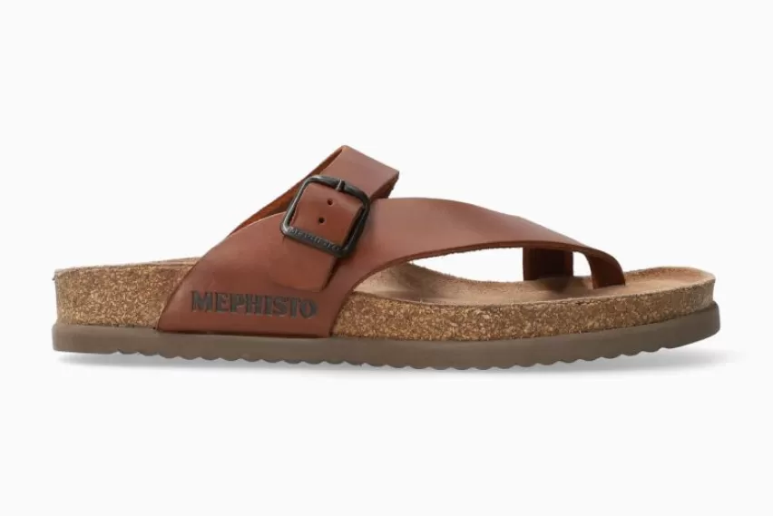 Kurk Voetbed Sandalen*Mephisto NIELS KASTANJEBRUIN