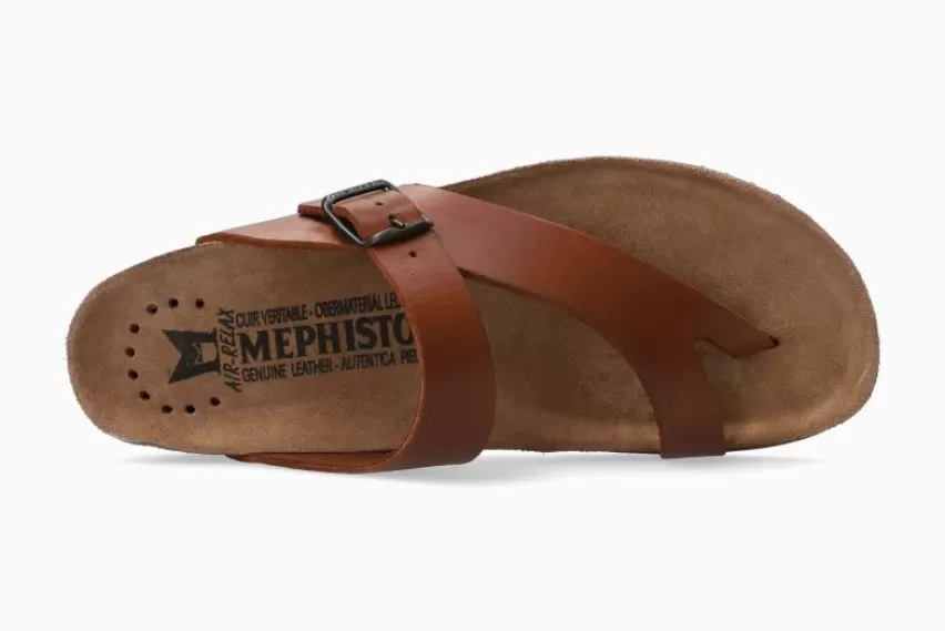 Kurk Voetbed Sandalen*Mephisto NIELS KASTANJEBRUIN