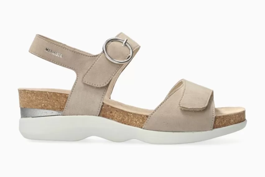 Sandalen met sleehak | Sandalen met hak*Mephisto ORIANA WARM GRIJS