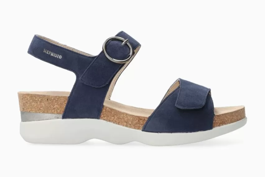 Sandalen met sleehak | Sandalen met hak*Mephisto ORIANA MIDDERNACHT BLAUW