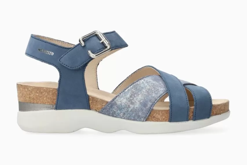 Sandalen met sleehak | Sandalen met hak*Mephisto OTALYA DENIM