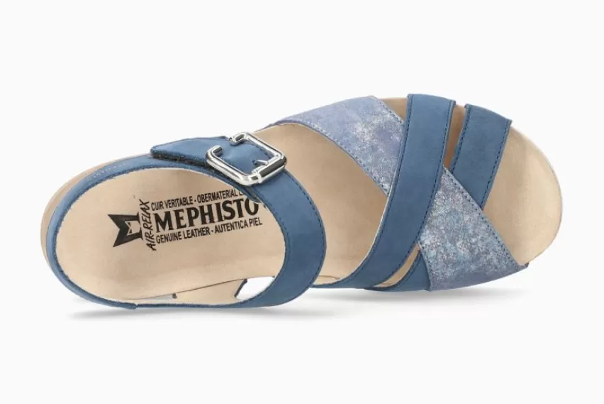 Sandalen met sleehak | Sandalen met hak*Mephisto OTALYA DENIM