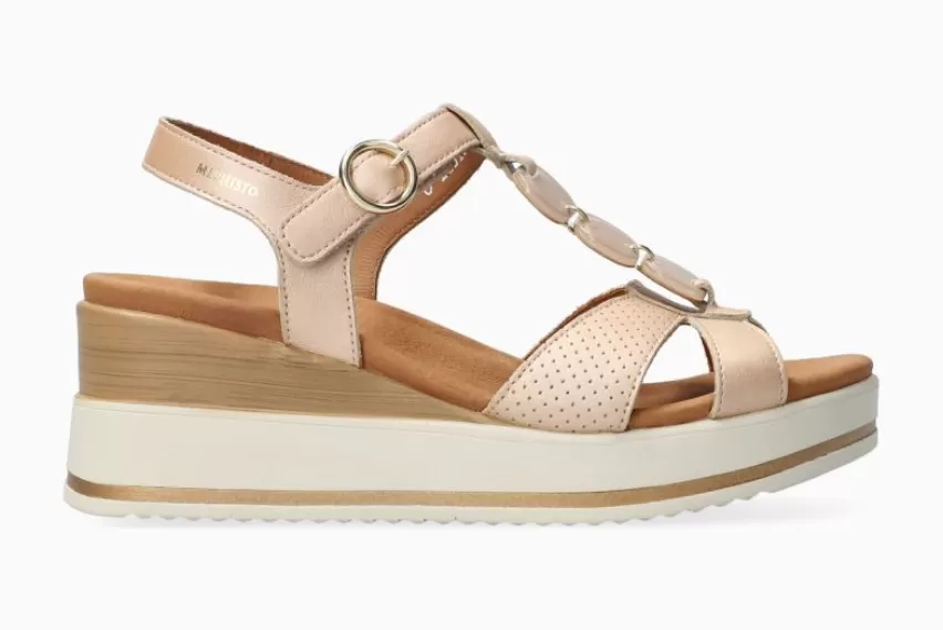 Sandalen met sleehak | Sandalen met hak*Mephisto SELINE BLEKE ROOS