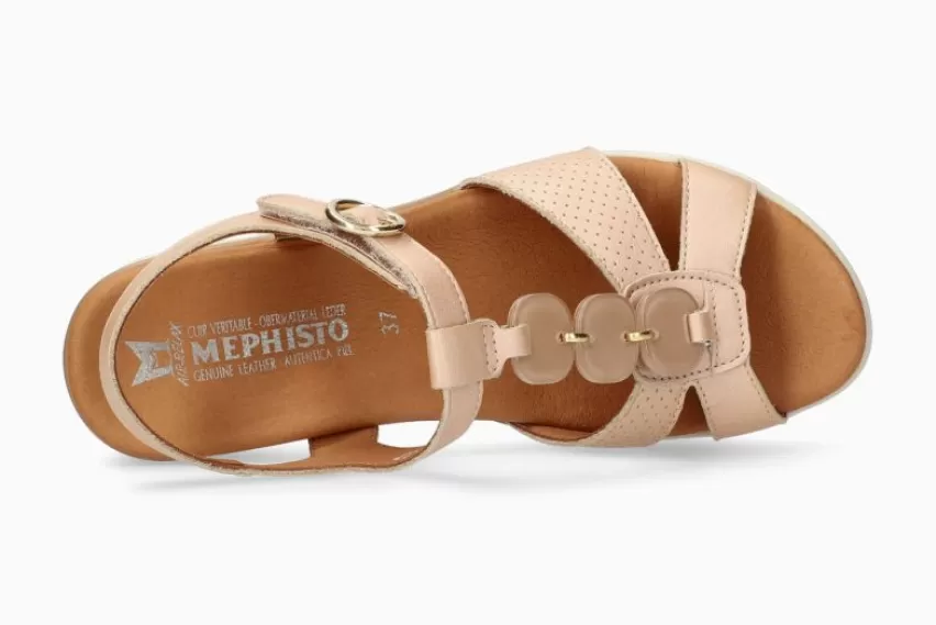 Sandalen met sleehak | Sandalen met hak*Mephisto SELINE BLEKE ROOS