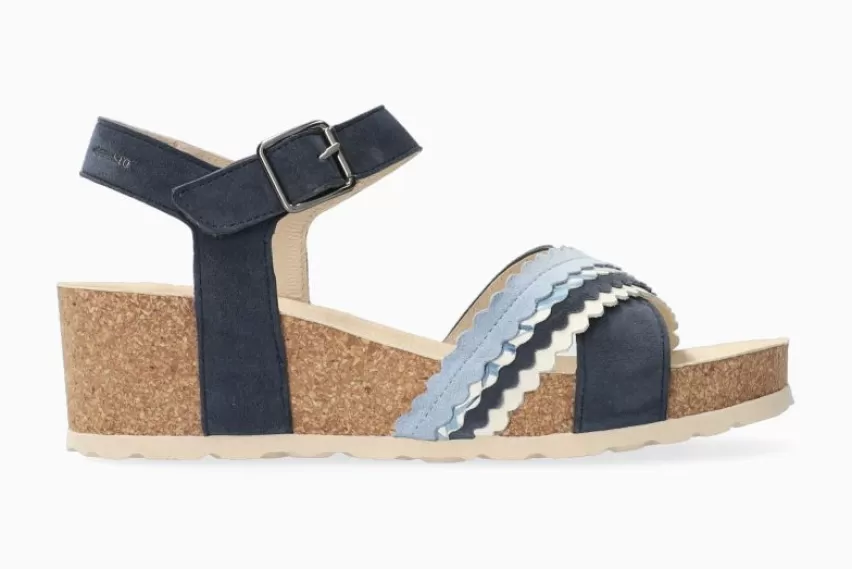 Sandalen met sleehak | Sandalen met hak*Mephisto VALERYA JEANSBLAUW