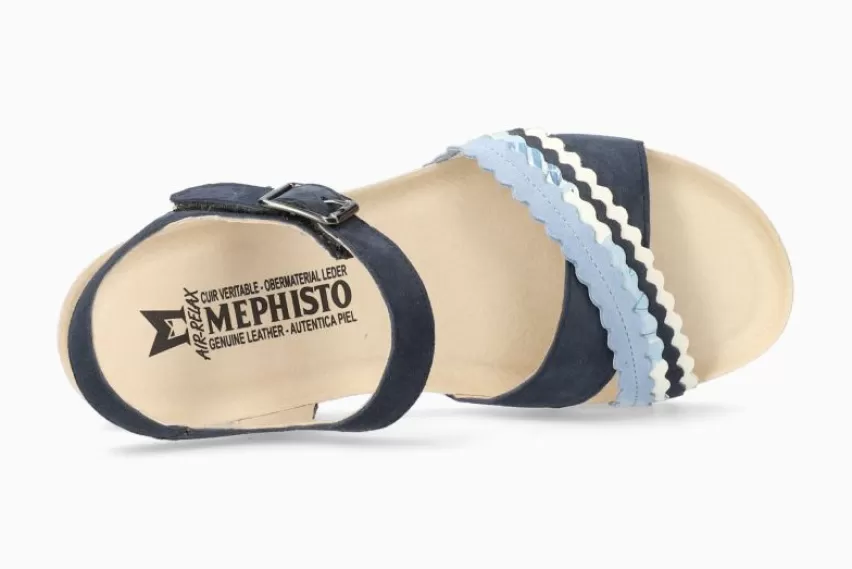 Sandalen met sleehak | Sandalen met hak*Mephisto VALERYA JEANSBLAUW